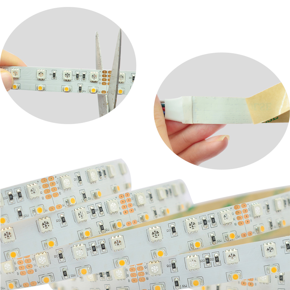 24V 120LEDs/m High Density Dual Row RGB+W LED Strip Lights 24V 120LEDs/m High Density Dual Row RGB+W LED Strip Lights